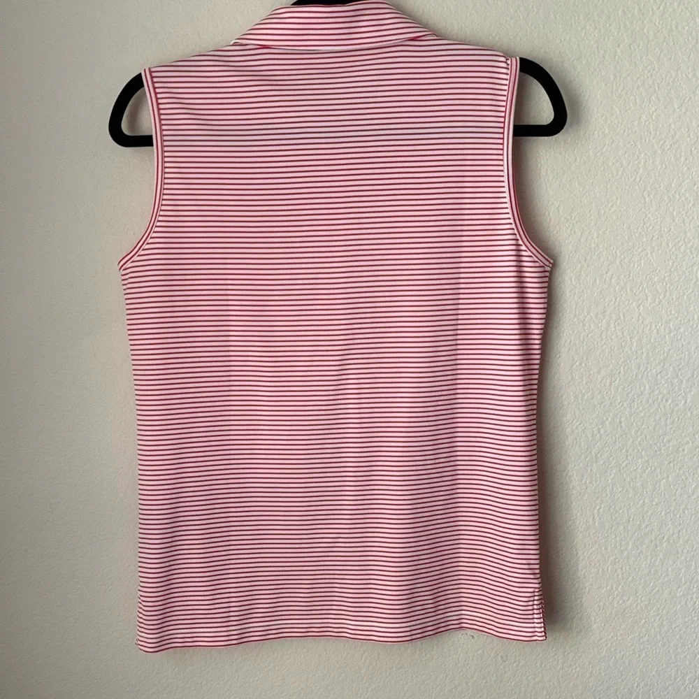 Tory Burch red Sleeveless Fitted Polo Tank